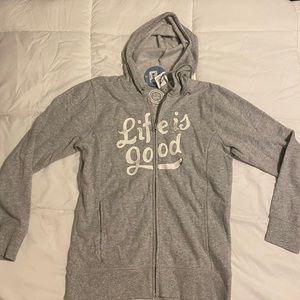 NWT Life is Good zip hoodie